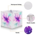 thumbnail image 3 of Cabinet Storage Basket 11.02x11.02x11.02 Inches Storage Box Foldable, Storable and Easy to Assemble ，Open Home Storage Bins ，Closet Storage Bins Dreamy Purple Flowers, 3 of 8