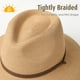 thumbnail image 2 of Gorro de sol FURTALK para mujer, paja, ala ancha, Fedora, UPF 80+, 2 of 7