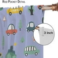 thumbnail image 5 of Kids Car Curtains, Colorful Cute Cartoon Car Country Traffic Road Print Blackout Rod Pocket Window Treatments Drapes for Nursery Bedroom Living Room 42" W X 54" L, 5 of 6