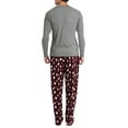 thumbnail image 2 of Mens Pajamas Jammies 4 Piece Long Sleeve Shirt Fleece Bottom Adjustable Slipper House Shoes Penguin XL, 2 of 3