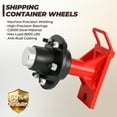 thumbnail image 4 of 2 PCS Shipping Container Wheels Kit - Heavy Duty 6 Lug Container Casters，Industrial Grade Shipping Container Accessories，Movable 20 - 40FT Containers for Farms/Warehousing/Construction, 4 of 6