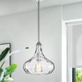 thumbnail image 5 of Warehouse of Tiffany Enielle Single Light Polished Chrome Pendant, 5 of 6