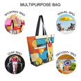 thumbnail image 7 of FORMRS Womens Canvas Tote Bag with Zipper Inner Pocket Shoulder Handbag, Modern Cocktails, 7 of 7