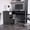 Gray, variant on Black Wengue Look - Retractable Keyboard Shelf - Wall or Corner Fit - Sturdy Desk Build