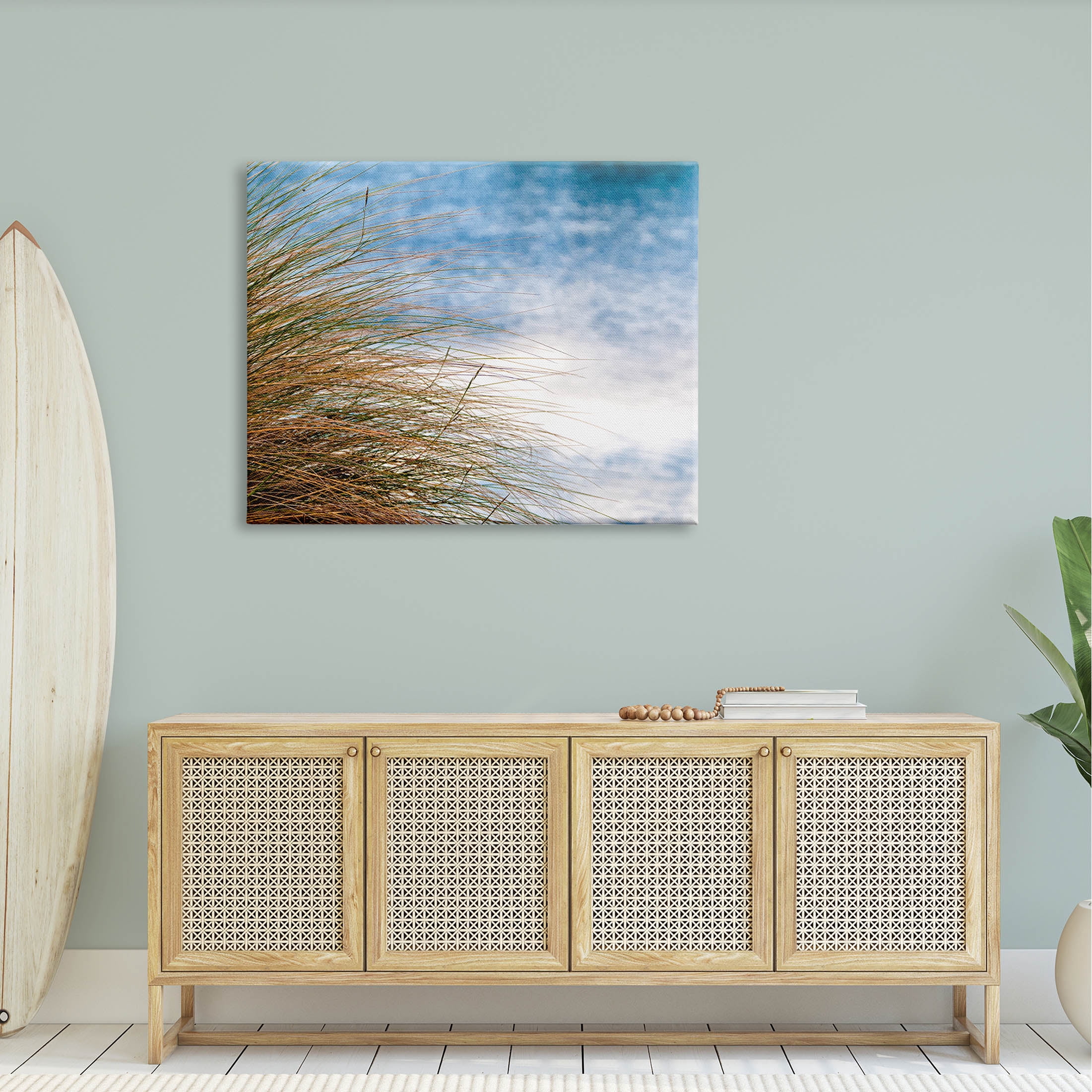 Stupell Industries Summer Beach Reed Grass Photography Photograph Gallery Wrapped Canvas Print Wall Art, Design by Mary Lou Photography