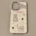 thumbnail image 6 of Cute Tulip Flowers Butterfly Cherry Cat Plating Mirror Phone Case Compatible with iPhone Case (White,iPhone 11), 6 of 6