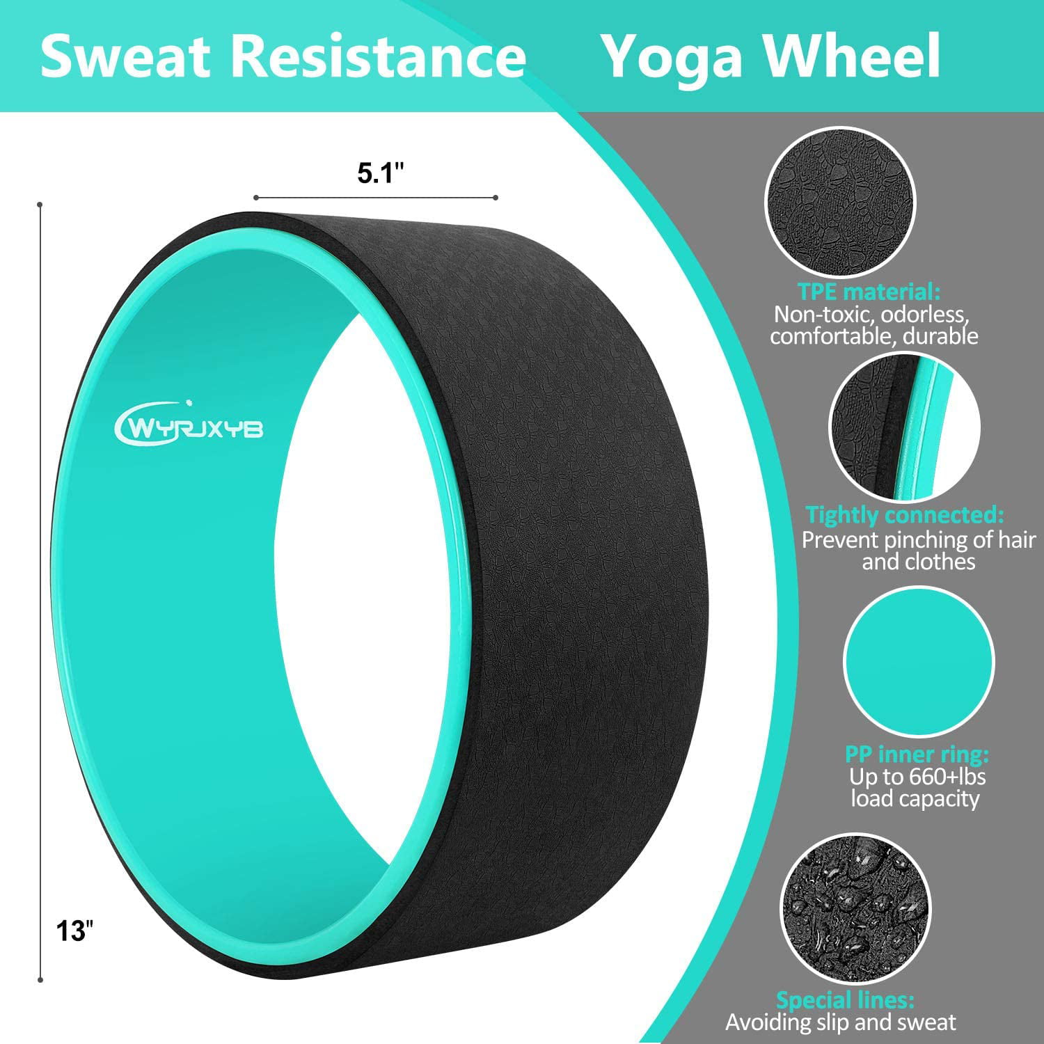 SoCal Health Yoga Wheel Set with Fitness Resistance Strap Stretching Rollers for Flexibility and Balance with High Density Foam Block to Support and Deepen Poses Blocks and Carry Bag 6 Piece Set 