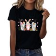 thumbnail image 2 of Blusas de Manga Corta para las Mujeres Divertida Impresión Cuello Redondo Camiseta Vintage, Blusas de Primavera para las Mujeres, 2 of 4