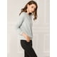 thumbnail image 4 of Sudadera Allegra K con Estampado de Gato de Cuello Redondo para Mujer Gris Claro XS, 4 of 6