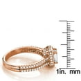 thumbnail image 3 of Ladies 14K Halo Emerald Cut Natural 1.2 Ctw Diamond Unique Engagement Ring (Rose Gold Size 5), 3 of 3