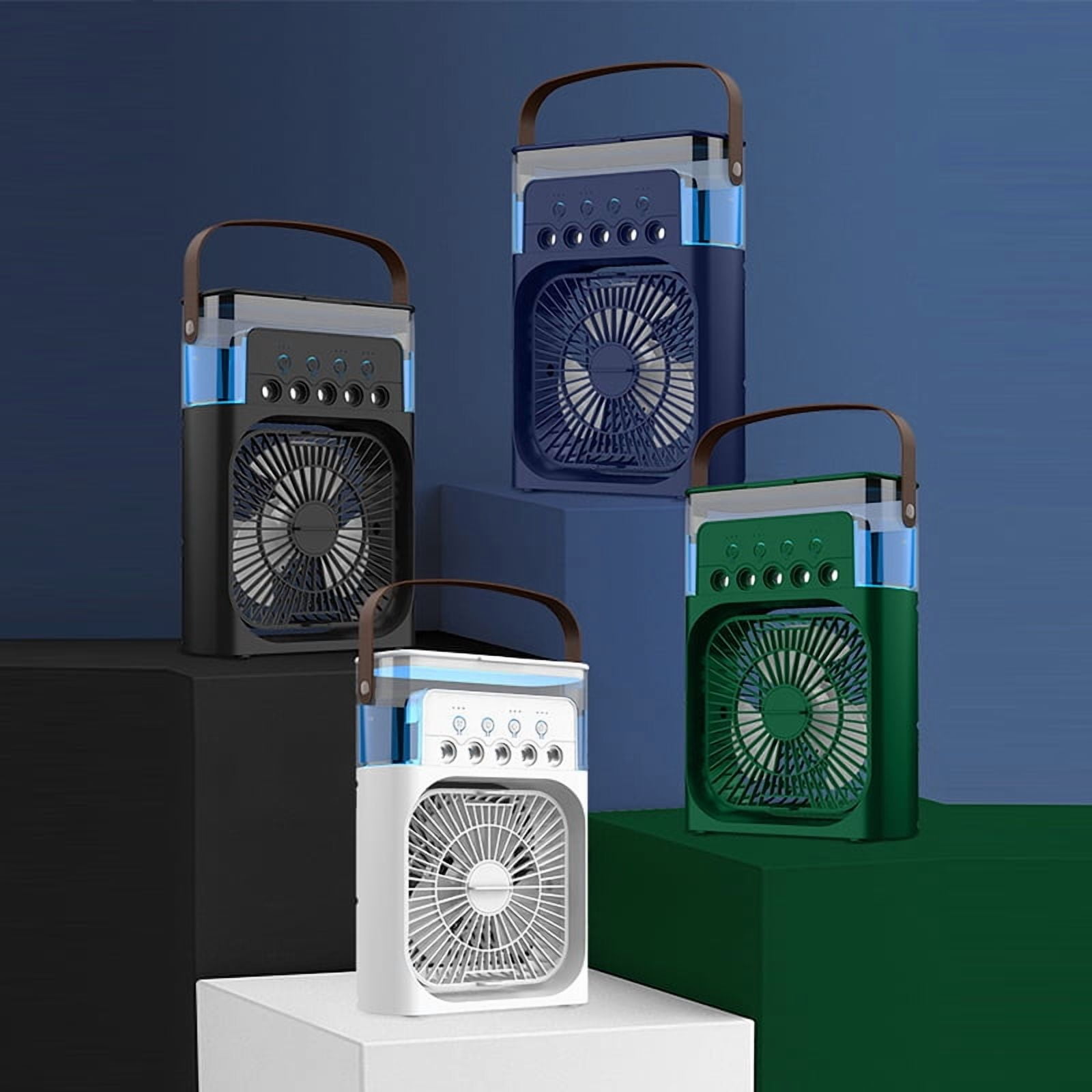 3 In 1 Fan Air Conditioner Household Small Air Cooler Led Night Light Portable Humidifier Air Adjustment Fan Office Home Fan New