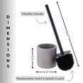 thumbnail image 4 of Concrete Cement Toilet Bowl Brush with Holder, Durable Bathroom Accessory Set, Gray, 4 of 8