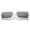 Clear / Smoke, variant on Futuristic Rectangle Sunglasses Wide Arms Neutral Colored Lens 57mm (Clear / Smoke)