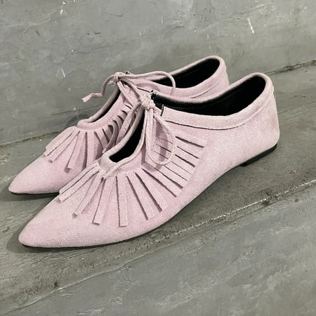 

Cathalem Business Casual Shoes for Women Breathable Flat Toe Shoes Pointed Comfortable Single Women Womens Slingback Sandals Purple 9