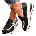 thumbnail image 5 of Willtoo Women's Platform Wedges Loafers Vintage Round Toe Comfortable Chunky Walking Orthopedic Shoes Slip-On Arch Support Business Shoes Lug Sole Casual Dress Walking Loafers, 5 of 5
