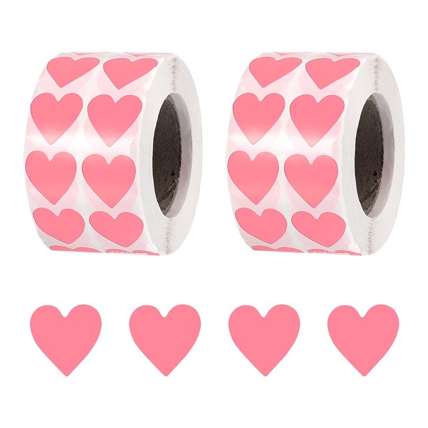 Uxcell Heart Shaped Sticker 3/4 Inch Self Adhesive Love Sticker Label
