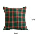 thumbnail image 2 of AUQ 2026 New Pack of 2 Christmas Plaid Decorative Throw Pillow Covers Scottish Tartan Cushion Case for Farmhouse Home Holiday Decor Red and Green,18 X 18 Inches, 2 of 6