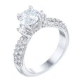 thumbnail image 1 of Precious Stars R07482R-C01-06 Precious Stars Silvertone Cubic Zirconia Classic Engagement Ring, 1 of 4