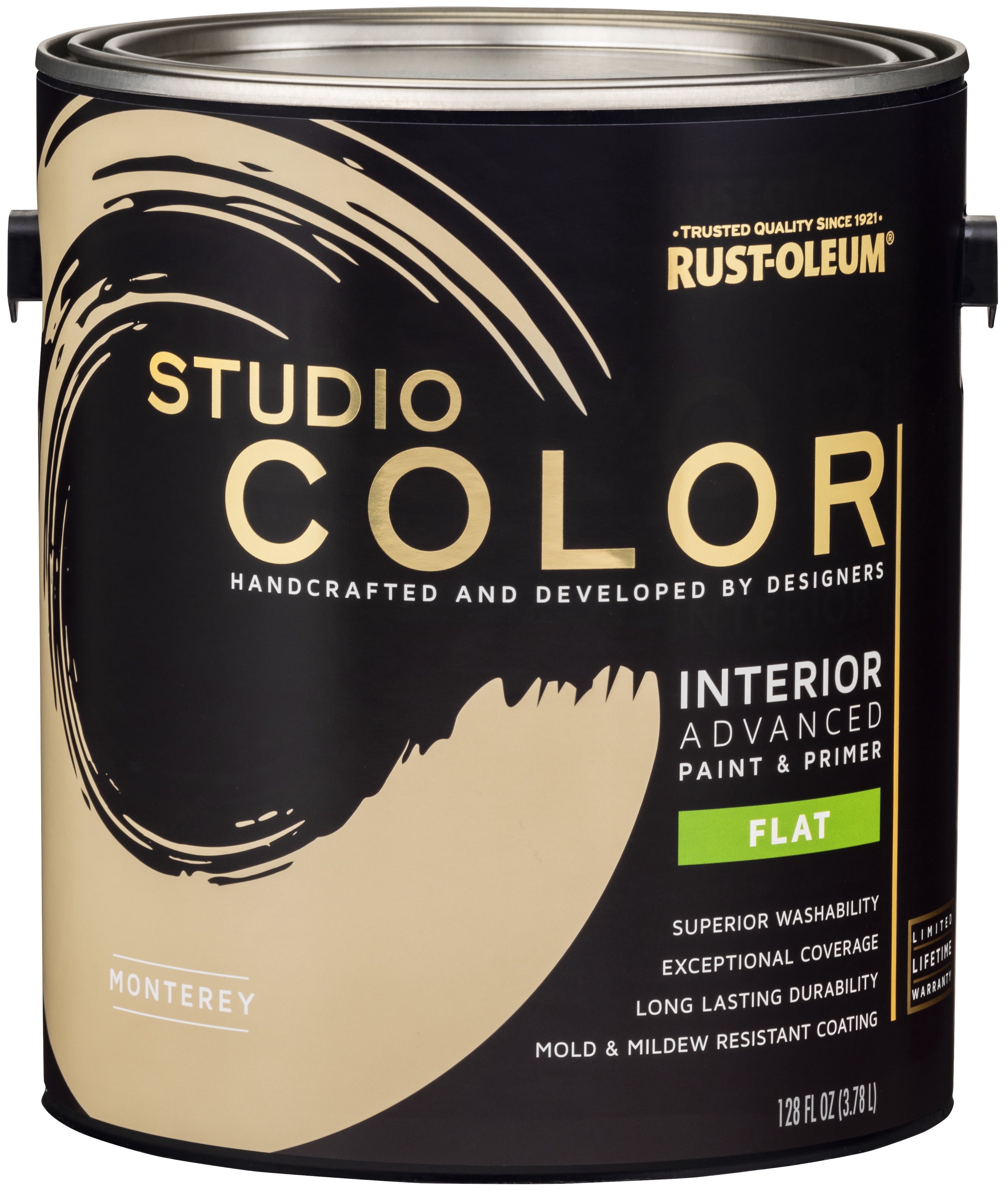 Monterey, Rust-Oleum Studio Color Interior Paint + Primer, Flat Finish, Gallon