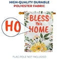 thumbnail image 4 of America Forever Bless This Home House Flag 28 x 40 inch Spring Summer Fall Floral Religious Inspirational Motivational Quote Positive Vibes Double Sided Outdoor Yard Decorative Flag, 4 of 5
