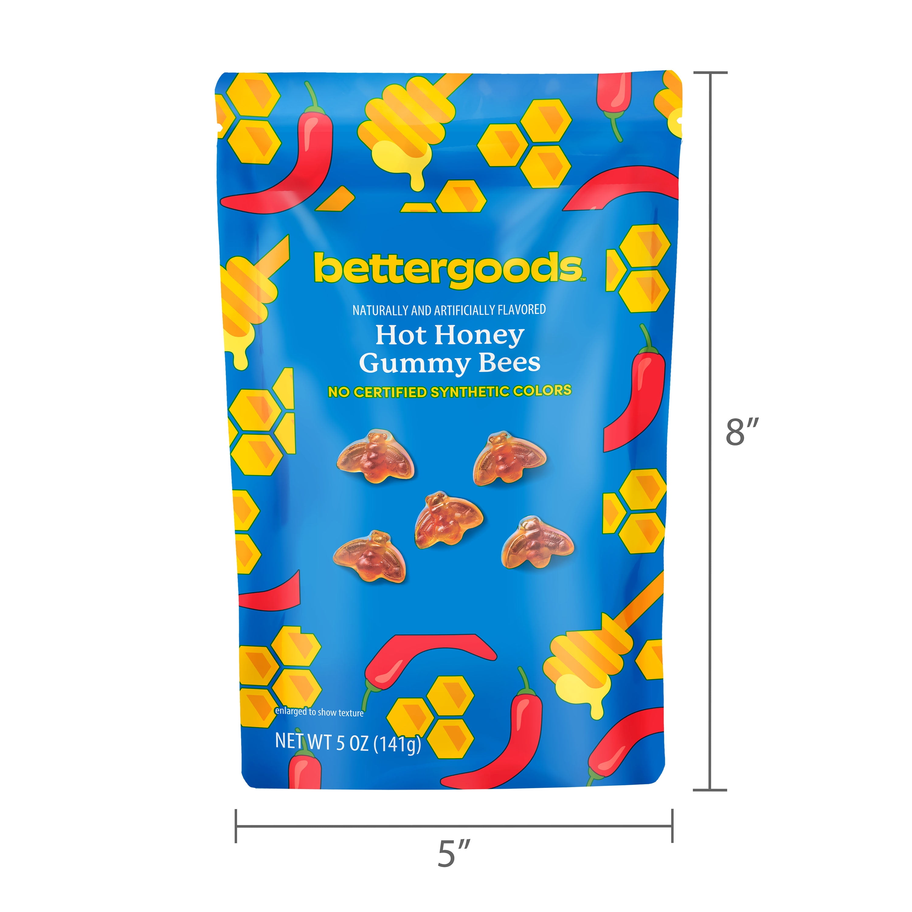 bettergoods Hot Honey Flavored Gummy Bees, 5 oz