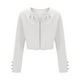 thumbnail image 5 of Ailaofu Women's Blazer Jacket Open Front Long Sleeve Pleated Work Office Cropped Jacket, 5 of 6