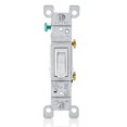 thumbnail image 1 of Switch Leviton, 15 A, 120 V, unipolar, AC, silencioso, paquete de 10 unidades, color blanco, 1 of 4