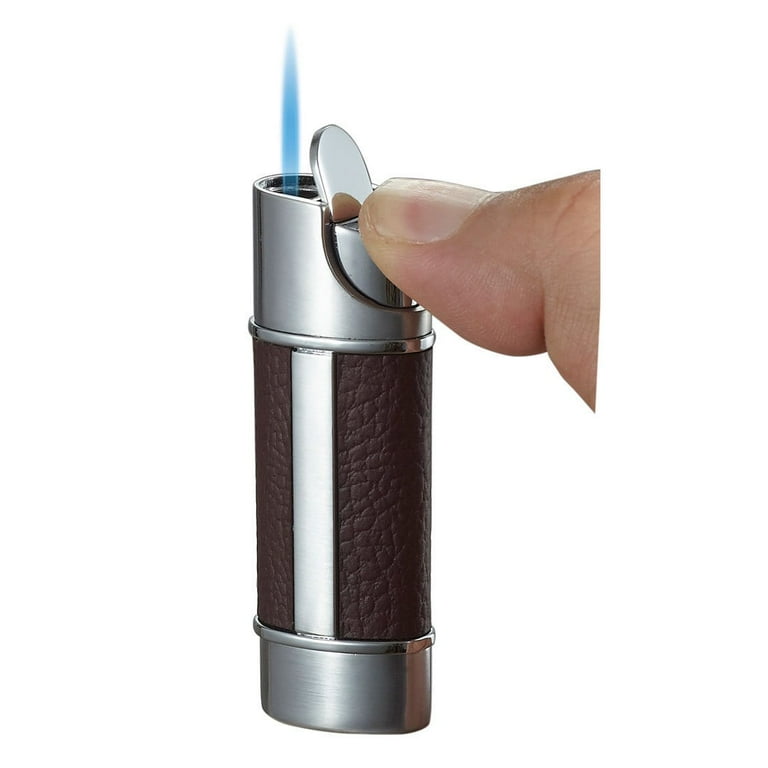 Visol VLR101604 Piccolo Single Torch Flame Cigar Lighter - Brown