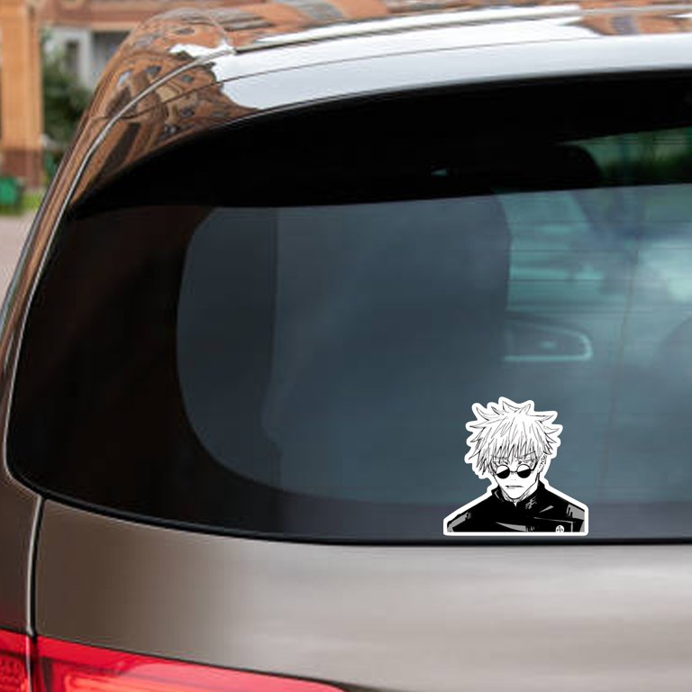 Jujitsu Fighters Sensei Glasses Kawaii Anime Art Jumbo Sticker Decal Car  Peeker 