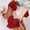 Red, variant on Women's Bow Block Heel Mules Open Toe Non-Slip Comfortable Slide Sandals Summer Red 8.5