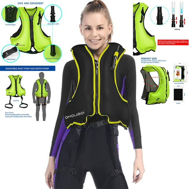 VONKY Flood Buoyancy Vest Strong Sealing For Maximum Safety Strong Zipper Buoyancy Aid orange