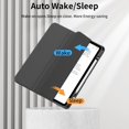 thumbnail image 5 of Soft TPU Tri-Fold Flip Cover for iPad Air 13" M2/M3/M4 / iPad Pro 12.9" 4/5/6 Gen, Slim Smart Case with Apple Pencil Slot Auto Sleep Wake, Black, 5 of 7