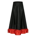 thumbnail image 3 of Zaldita Kids Girls Spanish Flamenco Bull Dance Skirt Ruffled Hem Big Swing Long Skirts Belly Black 110, 3 of 6
