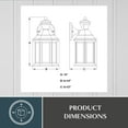 thumbnail image 6 of Auburn Aluminum 6.25-in. W 1 Light Black Motion Sensor Dusk to Dawn Outdoor Wall Lantern Clear Glass, 6 of 11