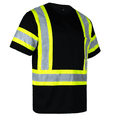 thumbnail image 3 of JORESTECH Hi-Vis Short-Sleeved, Two-Toned Work Safety T-Shirt, TS-28 (Black, 3XL), 3 of 6