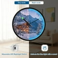 thumbnail image 5 of Voice Activated Clock with Glow Light 12 Inch Large Silent Wall Clock Battery Operated for Home Decor Beautiful Wooden Chalet, 5 of 8