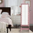 thumbnail image 1 of Posh Living Sebastian Marquee Lights Armoire Jewelry Storage Organizer - Blush, 1 of 9