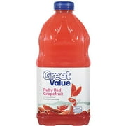 Great Value Ruby Red Grapefruit Juice Cocktail, 64 Fl. Oz.