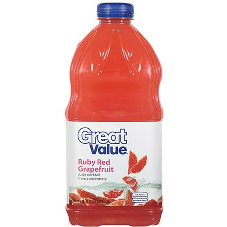 Great Value Ruby Red Grapefruit Juice Cocktail, 64 Fl. Oz.
