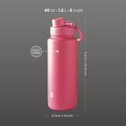 TAL 40oz Stainless Steel Ranger Water Bottle, Pink