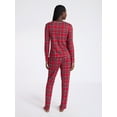 thumbnail image 3 of Joyspun Women's Waffle Knit Long Sleeve Top and Joggers Pajama Set, 2-Piece, Sizes S-3X, 3 of 5