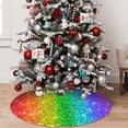 thumbnail image 5 of Yiaed Glitter Rainbow Print Christmas Tree Skirt , Tree SkirtsTree Mat for Christmas Winter Holiday Indoor Decorations-36", 5 of 7