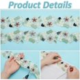 thumbnail image 4 of 5 Yards 3D Flower Lace Trim 2-3/4 inch Wide Green Yellow Floral Lace Ribbon Polyester Embroidery Ribbon for Sewing Organza Lace Trim Ribbon for DIY Crafts Clothes Dress Party Decoration Green Yellow, 4 of 6