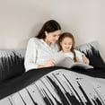 thumbnail image 5 of Homewish Geometric Lines Full Size Comforter Sets,Minimalist Striped Pattern Bedding Comforter Set,White Black Bedding Sets For Boys Kids,Super Cozy Room Decor Reversible,3-Piece, 5 of 8