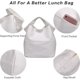 thumbnail image 4 of Bolsa de almuerzo reutilizable YONGSHENG bolso de algodón engrasado impermeable, 4 of 5