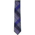thumbnail image 2 of Kenneth Cole Mens Layer Grid Plaid Self-tied Necktie, Purple, One Size, 2 of 3