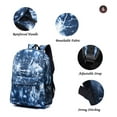 thumbnail image 2 of Preston Playz Blue Backpack with Starry Night Lightning Design, Cool Anime Laptop Daypack for Students, Lightweight and Spacious, 2 of 5
