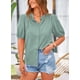 thumbnail image 5 of Camisa para mujer PRETTYGARDEN de algodón azul aqua talla XL, 5 of 8