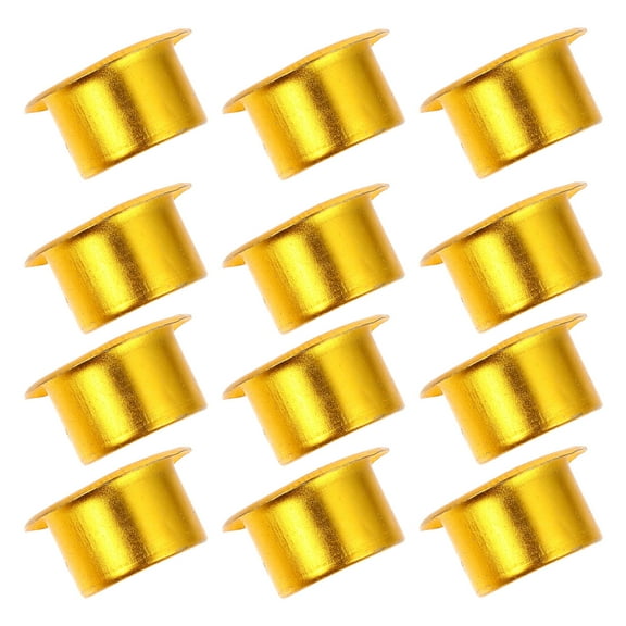 IBASETOY 20Pcs Candle Holders Golden Aluminum Decorative Chic Cup Shaped Storage Holder