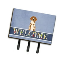 Carolines Treasures BB5653TH68 Brittany Spaniel Welcome Leash or Key Holder Triple multicolor